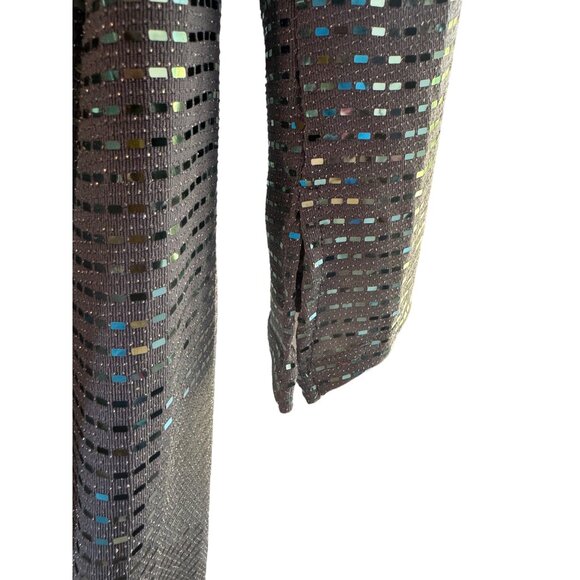 NWT Cider 3XL Sequin Open-Back Long Sleeve Dress - Iridescent Silver - Picture 14 of 14